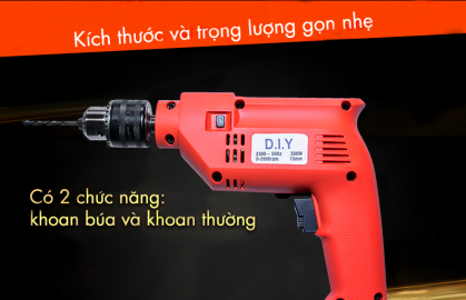 Có 2 chức năng: khoan thường và khoan búa