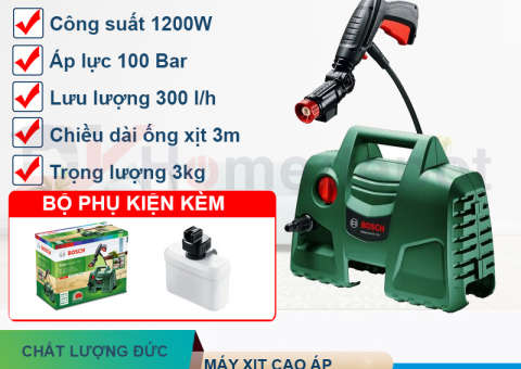 Review trải nghiệm dùng Máy phun xịt rửa Bosch EasyAquatak 100