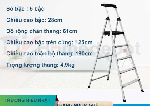 Thang ghế 5 bậc nikawa nkp 05 - sản phẩm số một cho gia đình