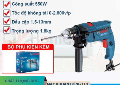 Hướng dẫn chi tiết cách sử dụng máy khoan Bosch GSB 550RE