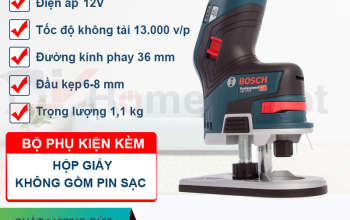 Review sản phẩm mới máy phay dùng pin Bosch GKF 12V-8